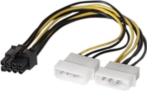 Image du produit Exertis Connect Adaptateur d'alimentation pour carte PCI Express 2x Molex vers 8pin Cet adaptateur modifie les (0.15 m)