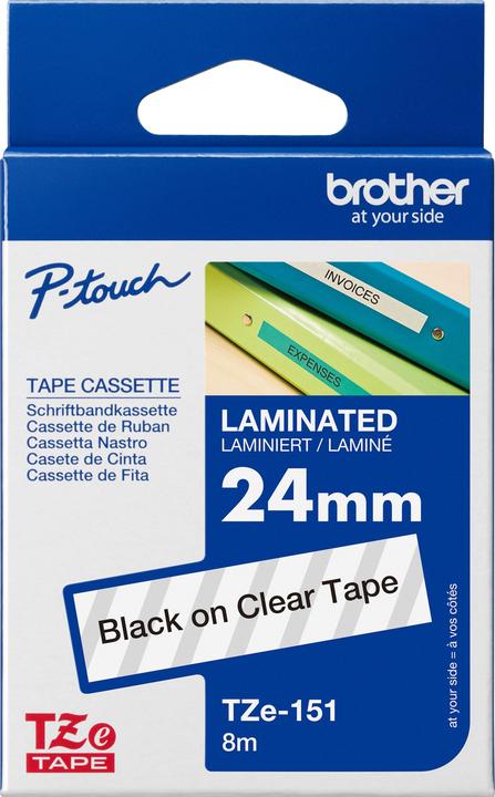 Actual product image Brother Tze-151 (2.40 cm, Transparent)