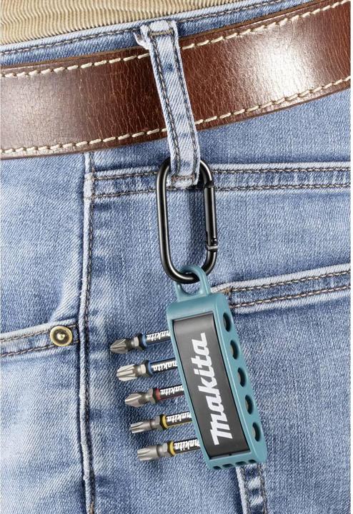 Produktbild Makita Satz Schlag-Bits 1/4" PH, PZ, TORX, 5-tlg. IMPACT PREMIER (E-13568) in Karabinerhalterung (25mm)