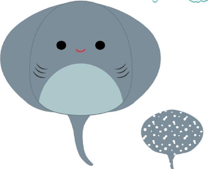 Actual product image Squishmallows Stingray (30 cm)