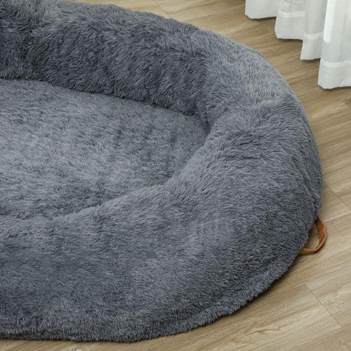 Image du produit Swisshandel24 Hundebett für Menschen Waschbar Katzenbett mit 10cm Eier-Schaumstoffunterlage (Chien)