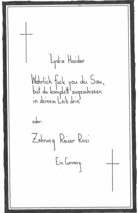 Produktbild Wahrlich fuck you du Sau, bist du komplett zugeschissen in deinem Leib drin (Deutsch, Haider Lydia, Puneh Ansar, 2018)