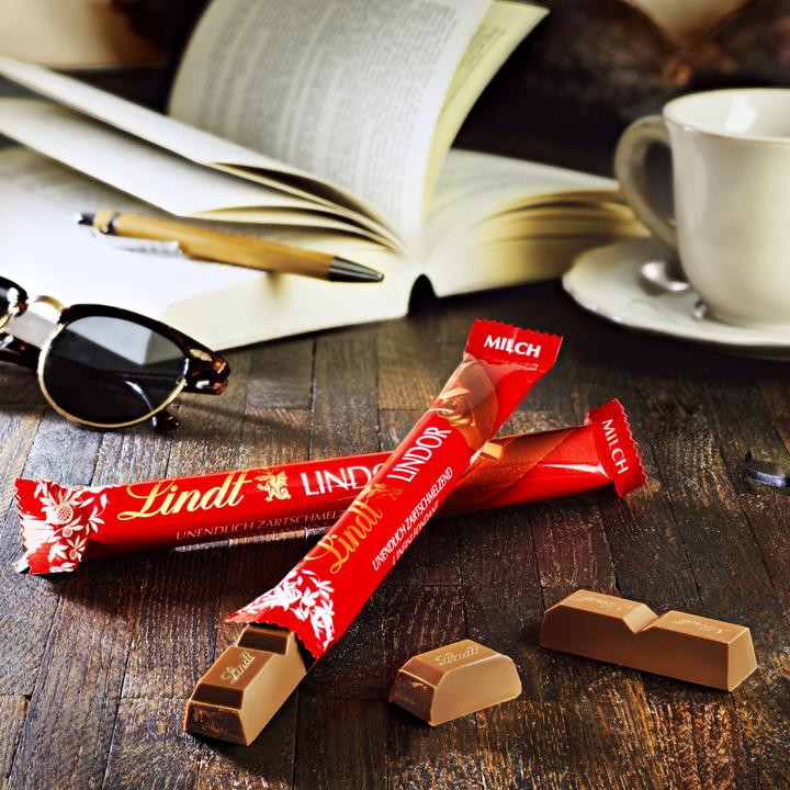 Actual product image Lindt Lindor Latte Barretta 4x25g (100 g)