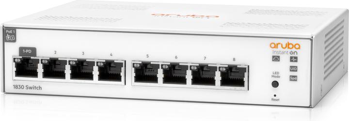 Produktbild HPE InstantOn (IOn) Switch 1830-8G, 8 Ports, 8x 1G RJ45 Ports, Stromversorgung über inkludiertes externe (8 Ports)