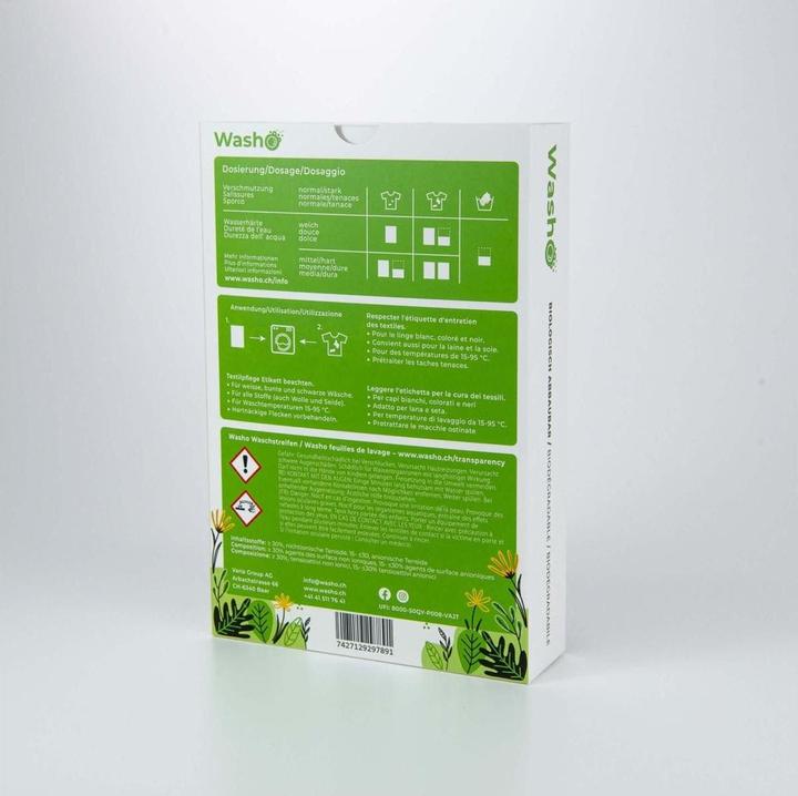 Actual product image Washo Wash Strips (60 Washing cycles, Washcloths)