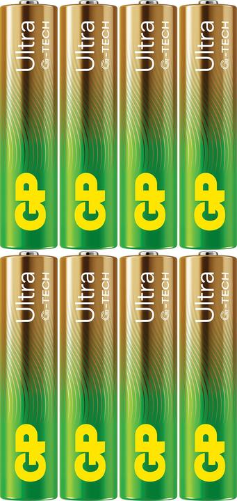 Immagine prodotto GP Batteries Batteria GP Ultra Alcalina AAA, 24AU/LR03, confezione da 8 pezzi (8 pz., AAA)
