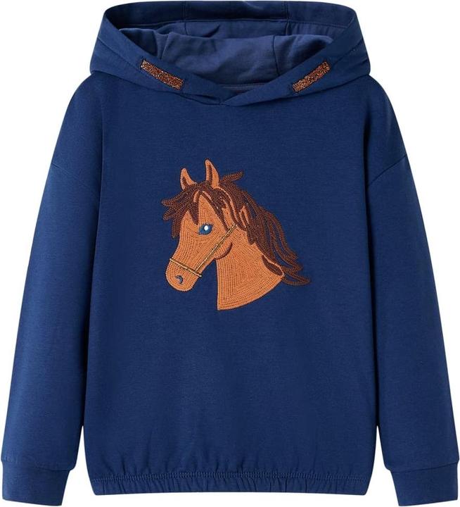 Immagine prodotto VidaXL Maglia con cappuccio per bambini blu navy 104,Materiale: 95 (104)