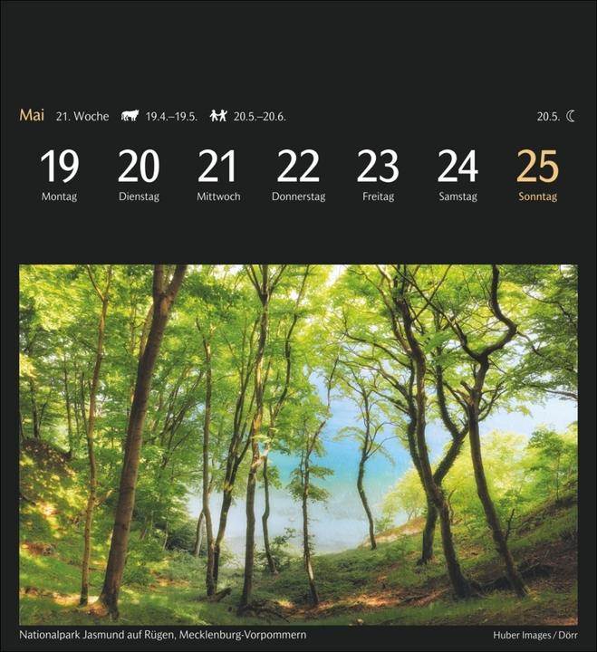 Produktbild Harenberg Deutschlands Natur Postkartenkalender 2025 - Kalender mit 53 Postkarten (Harter Einband, Deutsch)