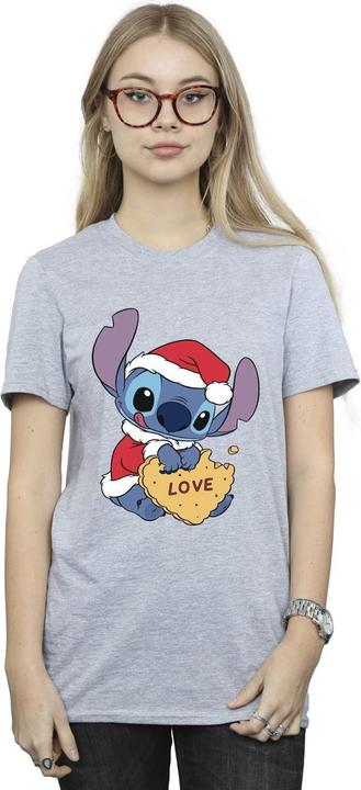 Immagine prodotto Disney Lilo And Stitch Christmas Love Biscuit Maglietta Ampia Donna (3XL)