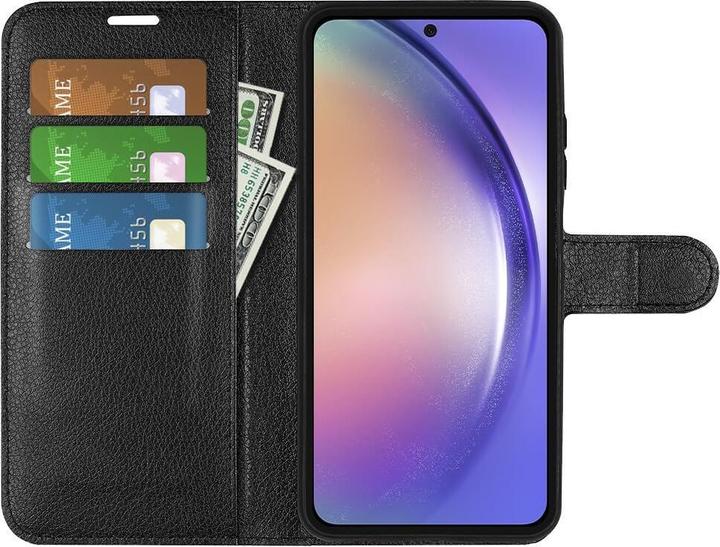 Produktbild Cover-Discount Galaxy A55 - Leder Etui Hülle schwarz (Samsung Galaxy A55)