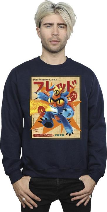 Actual product image Disney Mens Big Hero 6 Baymax Fred Newspaper Sweatshirt (M)