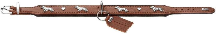 Actual product image Hunter Dachshund collar Munich 42/S, cowhide, cognac/black (42, S, Dog, Dog sport)