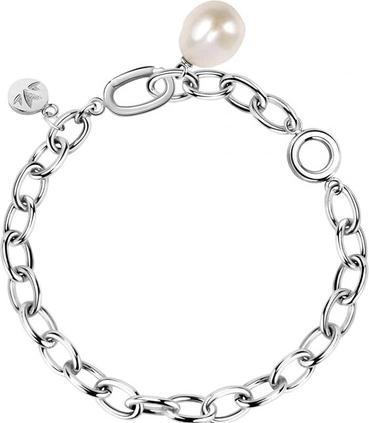 Actual product image Morellato Solid steel bracelet with real pearl Oriente SARI13 (L) (Stainless steel)