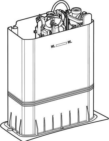 Actual product image Geberit Ifo Spira indercistern w/fitting