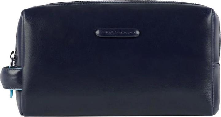Image du produit Piquadro Trousse de toilette carrée bleue Deux séparateurs Bleu nuit