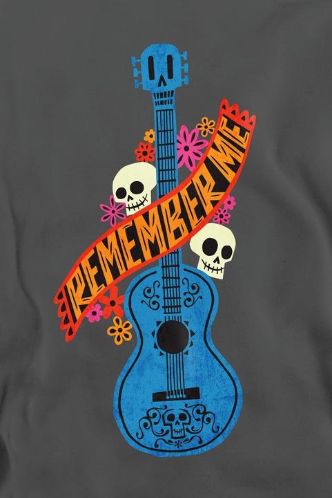 Actual product image La Maison du Coco Unisex Adult Remember Me Guitar With Skulls Sweatshirt (L)