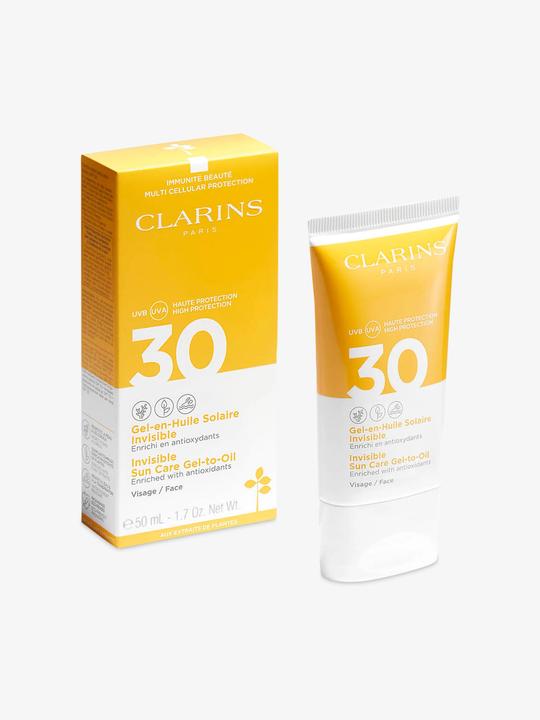 Produktbild Clarins Sun - Gel-en-Huile Solaire Invisible Visage SPF30 (Sonnencreme Gesicht, SPF 30, 50 ml, 72 g)