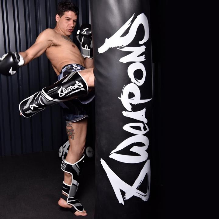 Actual product image 8Weapons Shin Guards, Shift, black-white, S (S)
