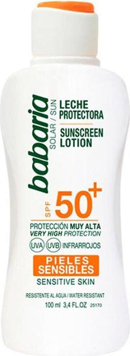 Image du produit Babaria SOLAR PIEL SENSIBLE leche solar SPF50 100 ml (Lait solaire, SPF 50, 100 ml)