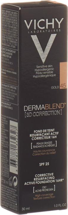 Produktbild Vichy Dermablend (3D Correction) Hautunebenheiten optisch korrigierendes Make-up (45 Gold)