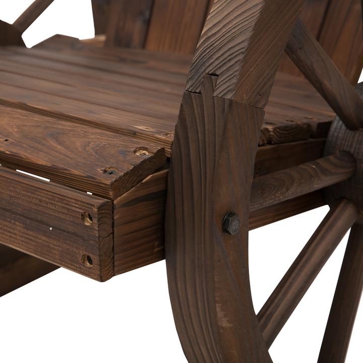 Produktbild Outsunny Schaukelstuhl im Wagenrad-Design