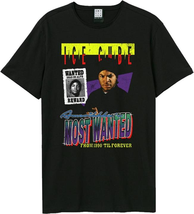 Actual product image Amplified Unisex Adult Amerikkka's Most Wanted Bootleg Ice Cube T-Shirt (XL)