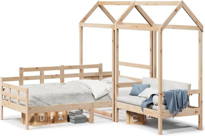 Produktbild VidaXL Tagesbett und Bank mit Dach (90 x 200 cm)