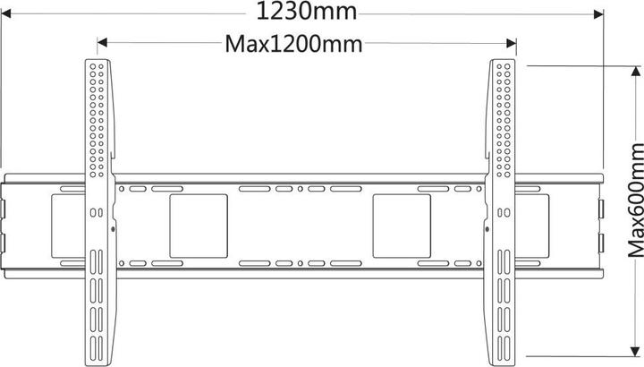 Image du produit Techly Support mural pour TV LCD LED 139,7-254cm 55-100pouces fixe noir (Mur, 100", 150 kg)