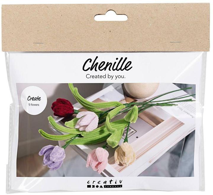 Produktbild Creativ Company Bastelset Tulpen, Chenilledraht Mini, Altersempfehlung ab