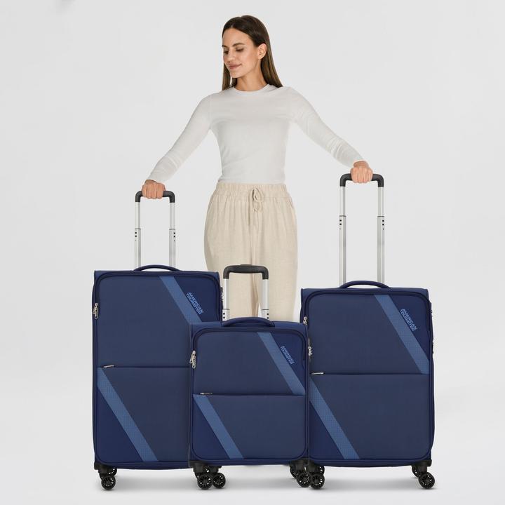 Produktbild American Tourister Star Max 4 Rollen Kofferset 3-teilig mit Dehnfalte (211 l, XL (ab 115l))