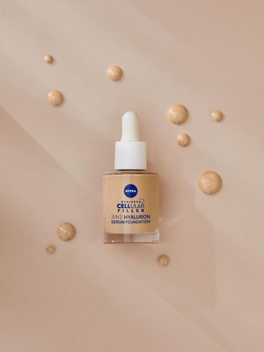 Actual product image NIVEA Hyaluron Cellular Filler 3in1 Serum Foundation Dark (30ml) (03 Dark)