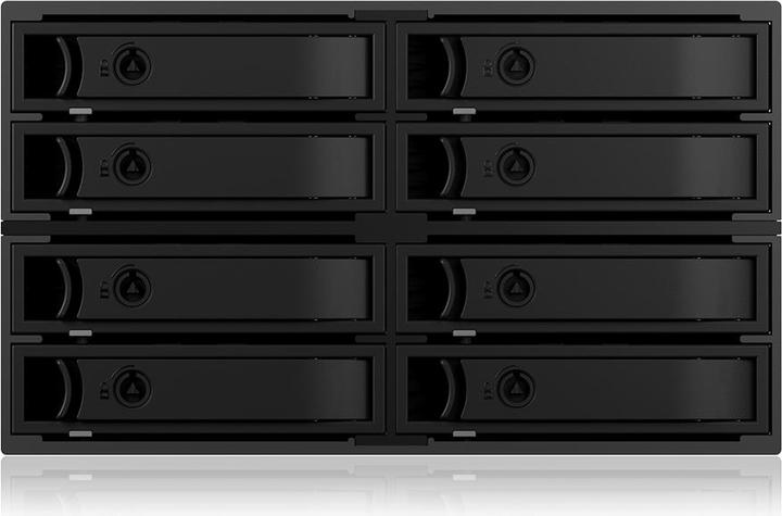 Immagine prodotto Icy Box IB-2281MSK Backplane Backplane per 8x 6.35cm 2.5 pollici hard drives supporta Plug and Play e...