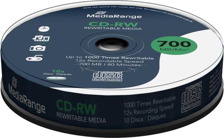 Image du produit MediaRange CD-RW 12x 700MB/80Min, 10 sp. (10 x)