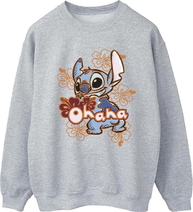 Produktbild Disney Lilo And Stitch Ohana Orange Hibiscus Sweatshirt (L)