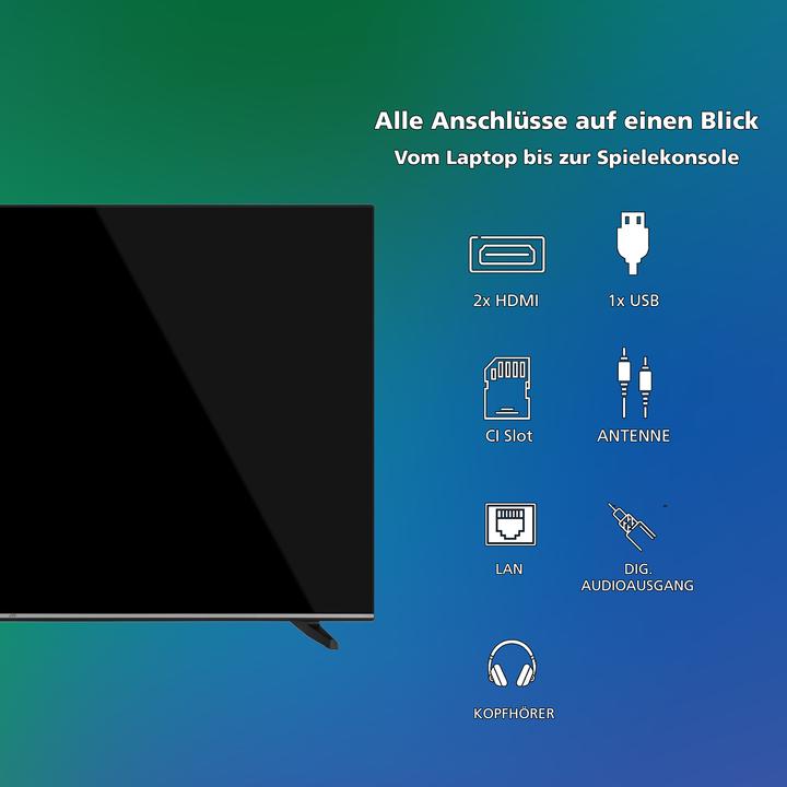 Produktbild JVC Fernseher 43 Zoll Smart TV VIDAA LT-43VDF5455 Full HD Fernseher, HDR TV mit Triple-Tuner (43", LED, Full HD, 2025)