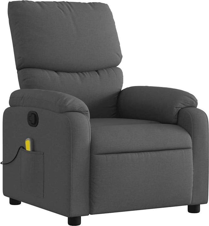 Actual product image VidaXL Massage chair dark grey fabric,Colour: Dark grey,Material