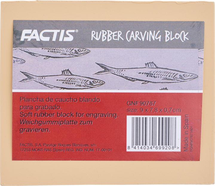 Actual product image Marabu Soft pressure plate "Factis Rubber Carving Block" 90 mm (Beige)