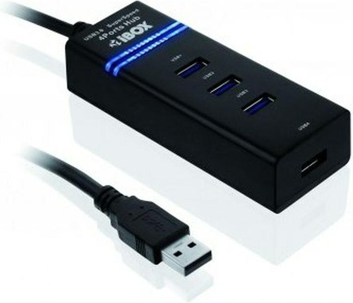 Immagine prodotto iBox Hub di interfaccia IUH3FB 5000 Mbit/s nero (USB-C, 4 Porti)