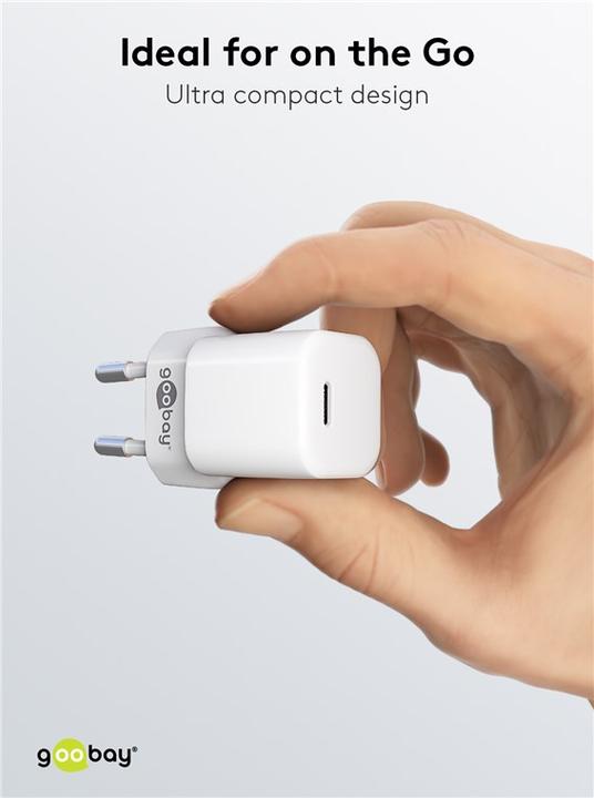 Immagine prodotto Goobay Caricabatterie Rapido USB-C Nano con tecnologia GaN (30 W)