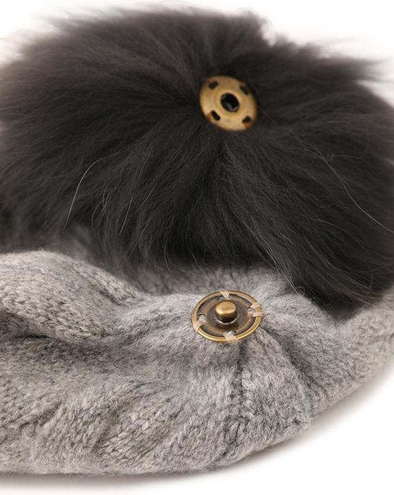 Actual product image Bellemere Beanie Soft Cable Knit Cashmere