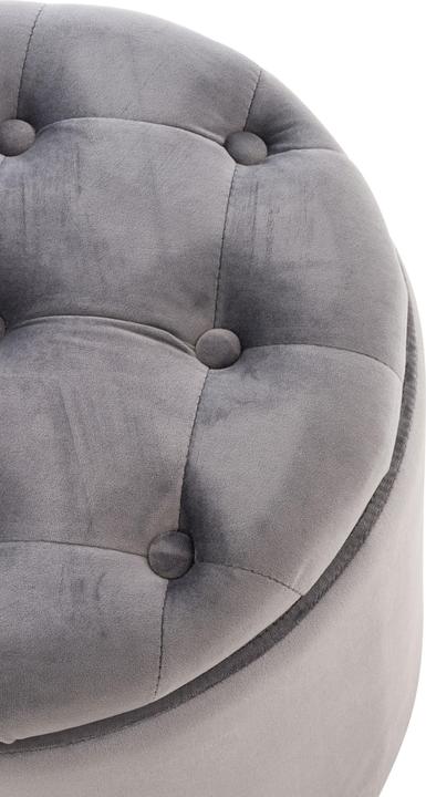 Actual product image CLP Pantin velvet stool, grey
