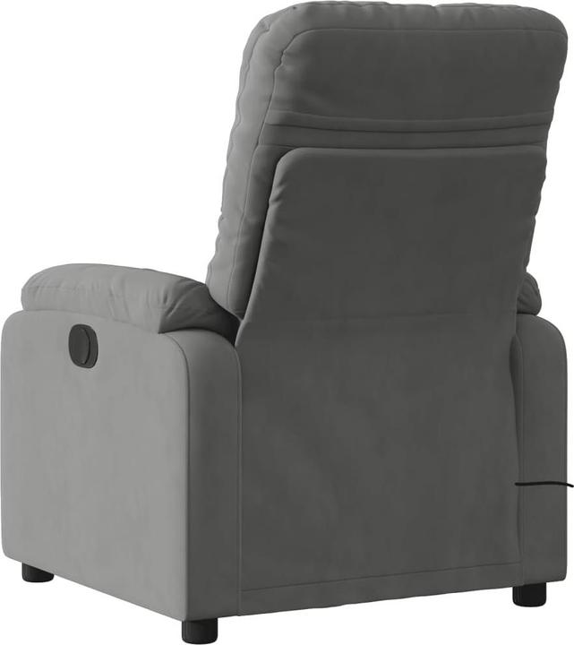 Immagine prodotto VidaXL Sedia da massaggio in tessuto microfibra grigio scuro, colore