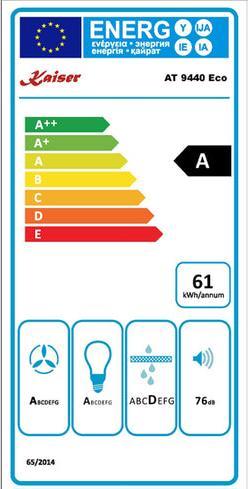 Energy Label Kaiser AT 9440 Eco (Wall hood)