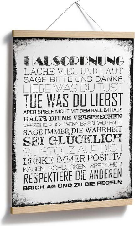 Produktbild Trenddeko Poster Hausordnung 24 x 30 cm, Papier (24 x 30 cm)