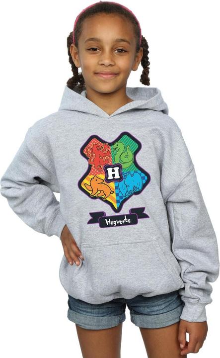 Actual product image Girls Hogwarts Junior Crest Hoodie (128)