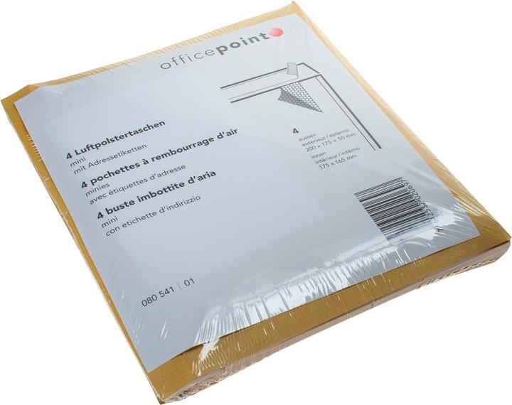 Produktbild Neutral Luftpolstertaschen mini 4er MINI braun, 200x175x50mm (4 x)