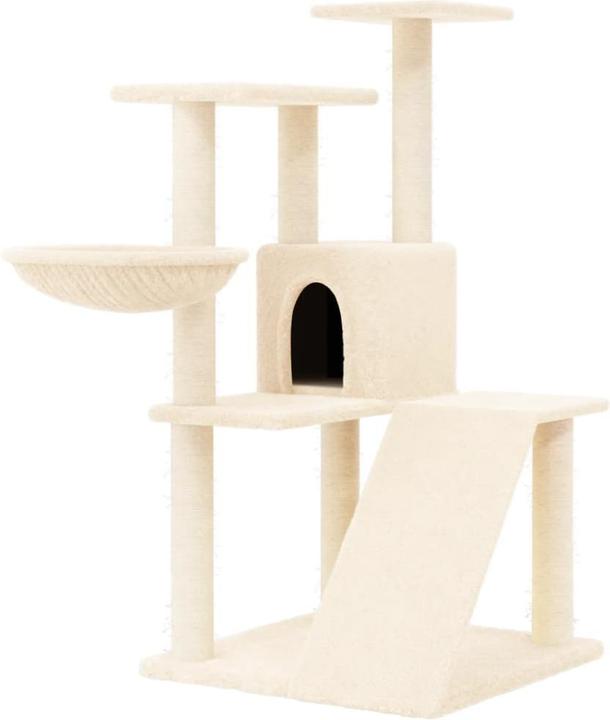 Produktbild VidaXL Kratzbaum Sisal-Kratzsäule Katzenkratzbaum Katzenbaum Kletterbaum Creme (94 cm, Creme)
