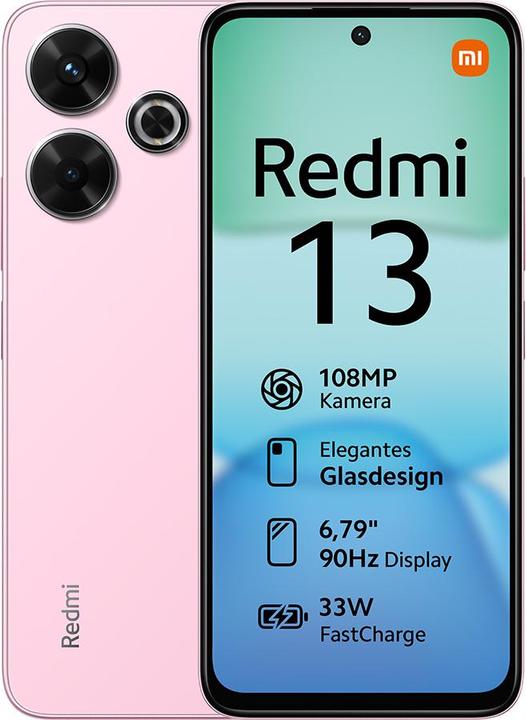 Image du produit Xiaomi Redmi 13 (256 Go, Rose perle, 6.79", Double SIM hybride, 108 Mpx, 4G)