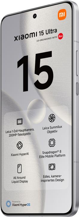 Produktbild Xiaomi 15 Ultra (512 GB, White, 6.73", Dual SIM, 50 Mpx, 5G)