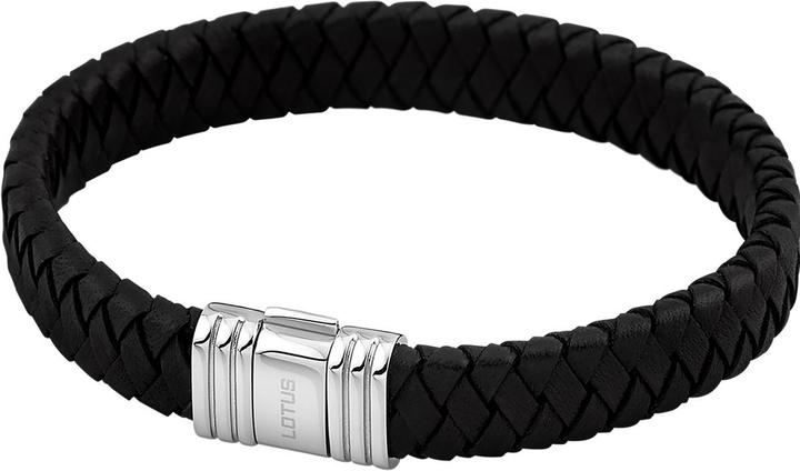 Image du produit Lotus Bracelet (19 cm, Acier inoxydable, Cuir)